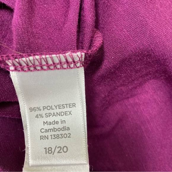 Avenue Size 18/20 Purple Tank Top with Button Detail and Front Pockets - Picture 7 of 7